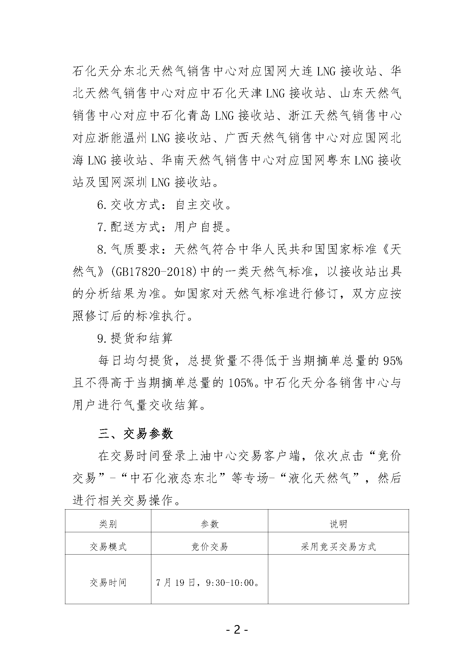 关于开展中国石化天然气分公司沿海接收站LNG液体贸易批发竞价交易的公告（月内交易2024年7月第2期追加）_页面_2.png